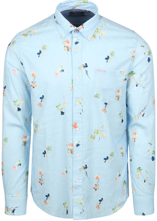 NZA Shirt Kane Linen Blend Bleu Clair Product