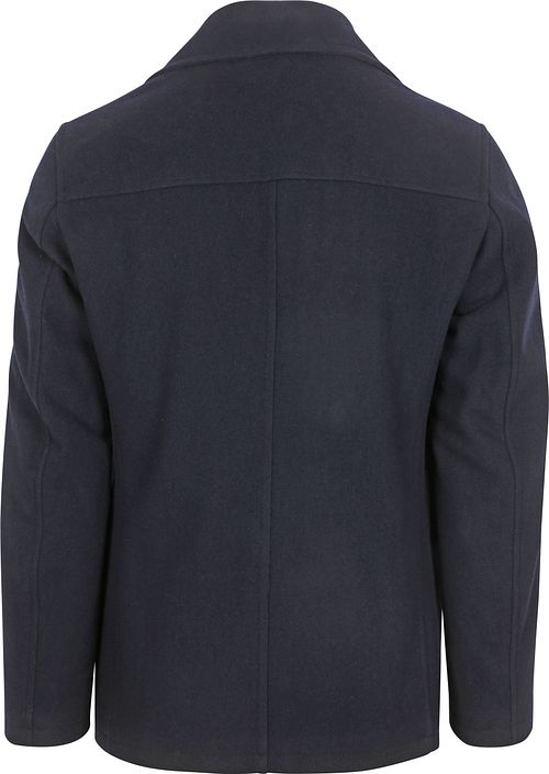 Passande Caban Coat Ull Marinblå Product / Achterkant