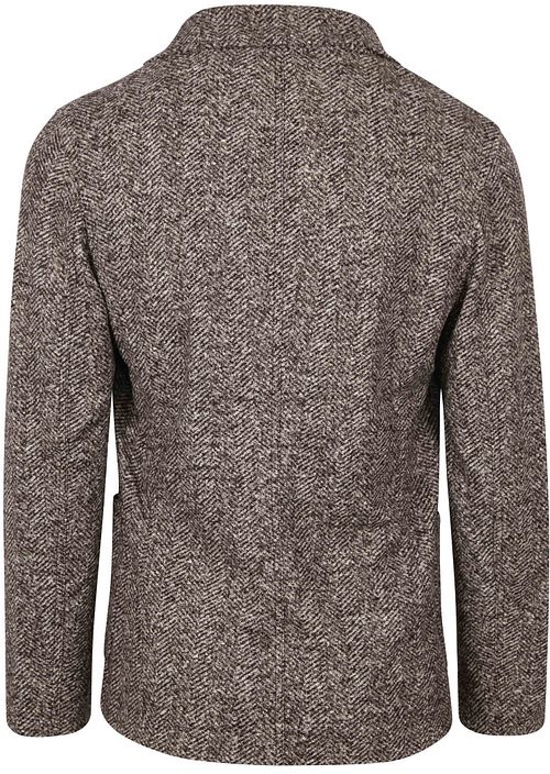 Profuomo Blazer Wool Brown Melange Product / Achterkant