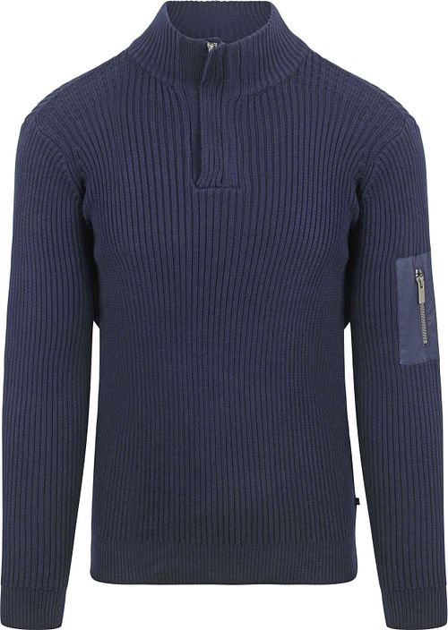 Suitable Mou Half Zip Trøje Navy Product