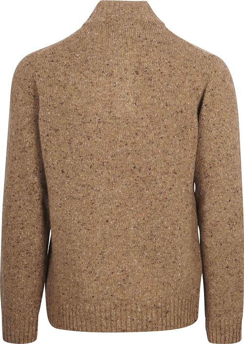 Suitable Pull Half Zip Tweed Mix Laine Beige Product / Achterkant