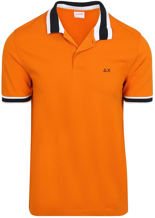 Sun68 Poloskjorte Multistripes Krage Oransje Product