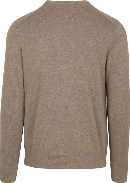 Tommy Hilfiger Pullover Cotton Kashmir Taupe Product / Achterkant