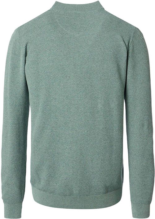 Casa Moda Cardigan Zippé Structure Vert Clair Product / Achterkant