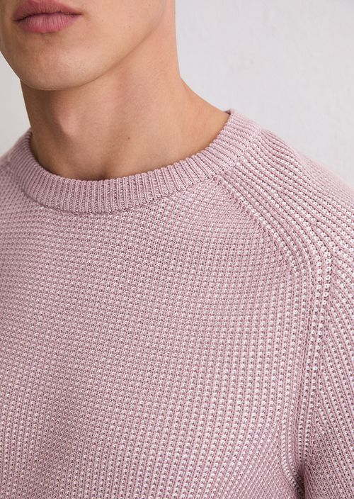 Marc O'Polo Pullover Structured Bi-Colour Mauve Model / Detail