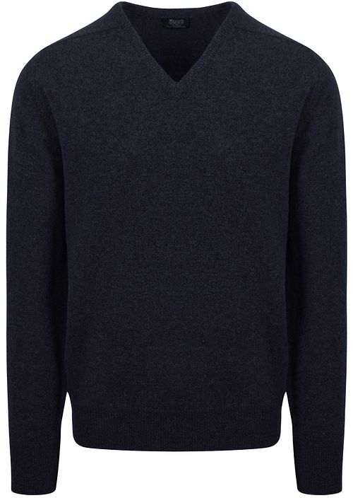 William Lockie Jersey de lana de cordero V Midnight Mix Navy Product