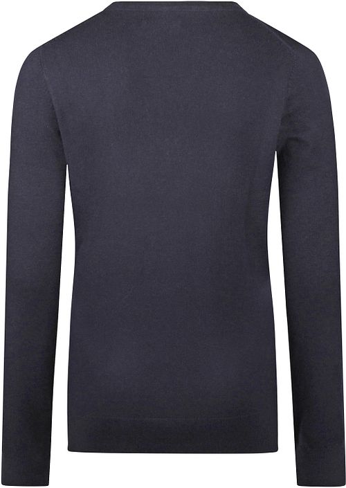 Steppin' Out Damtröja i Bomull och Kashmir V-ringad Marinblå Product / Achterkant