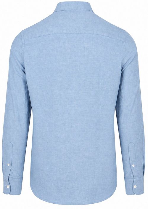Camisa NZA Barn Twill con cuello button-down en azul Product / Achterkant