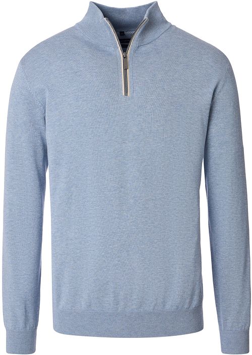 CASAMODA Half Zip Tröja Enfärgad Ljusblå Product