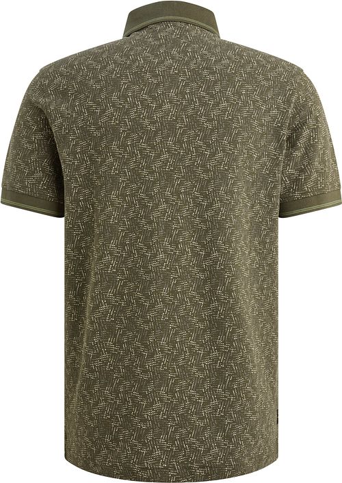 Koszulka polo PME Legend z dzianiny piqué z nadrukiem w kolorze zielonym Product / Achterkant
