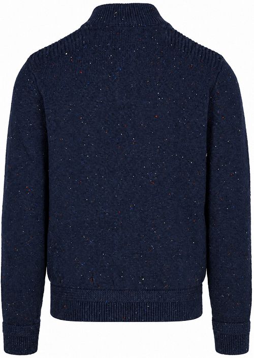 NZA Pullover Mocker Eltham Knit melange Oxford navy