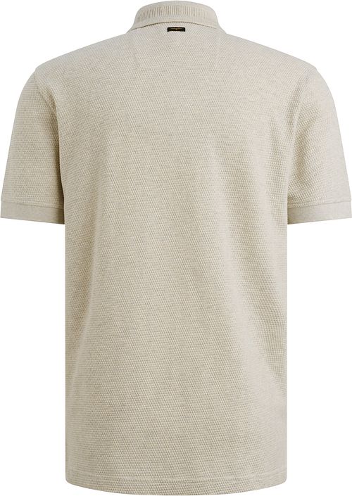 PME Legend Polo Popcorn Jersey Ecru Product / Achterkant