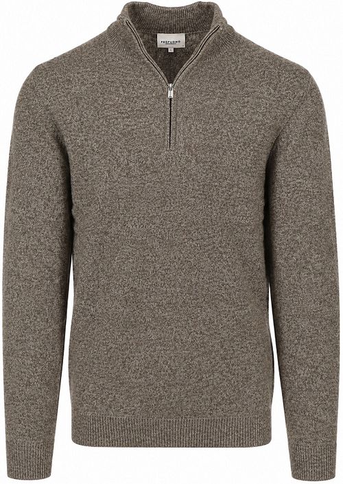 Profuomo Half Zip Pullover Woolblend Green