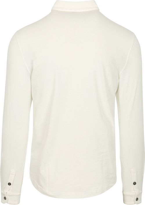Profuomo Polo Manches Longues Blanc Cassé Product / Achterkant