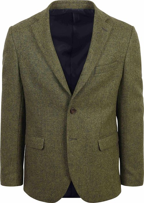 Suitable Tweed Kavaj Herringbone Grön Product