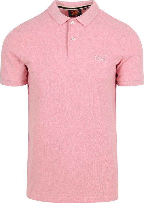 Superdry Classic Poloshirt Melange Roze Product