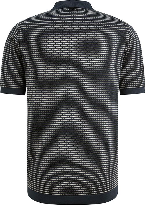 Vanguard Knitted Polo Stripes Navy Product / Achterkant