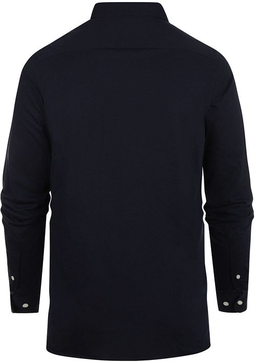 Steppin' Out Hemd Stretch Piqué Navy Product / Achterkant
