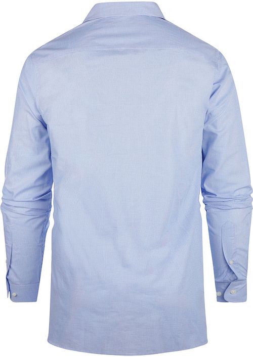Steppin' Out Overhemd Extra Lange Mouw Ruit Blauw Product / Achterkant