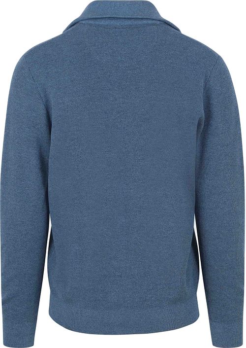 Casa Moda Pull-over Demi-Zip Bleu Product / Achterkant
