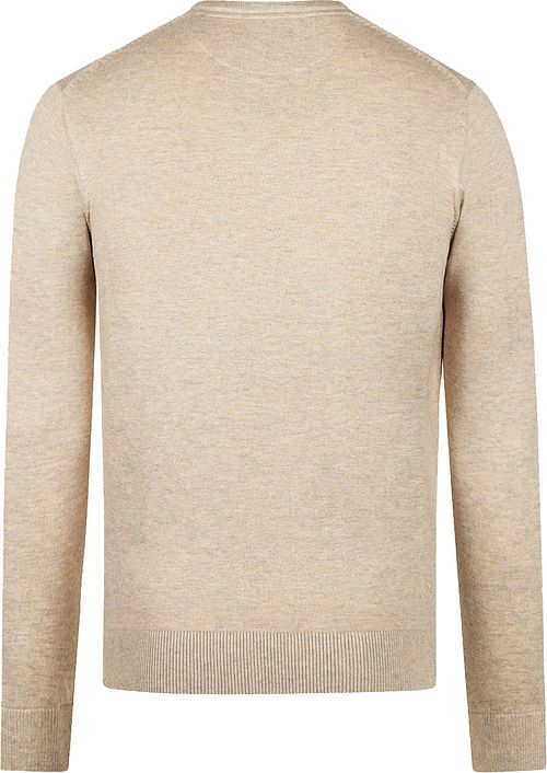 McGregor sweter z mieszanki wełny merino z dekoltem V w kolorze piaskowym Product / Achterkant
