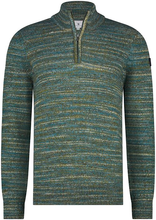 State Of Art Half Zip Pullover Melange Grün Product