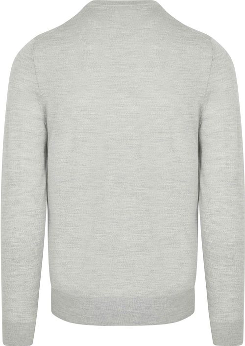 Suitable Crew Zip Merino Grijs Product / Achterkant