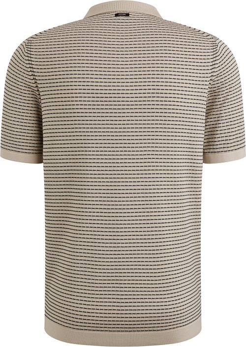 Vanguard Knitted Poloshirt Print Beige Product / Achterkant
