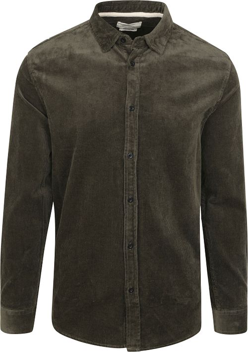 Chemise Anerkjendt Akleif en velours côtelé vert foncé Product
