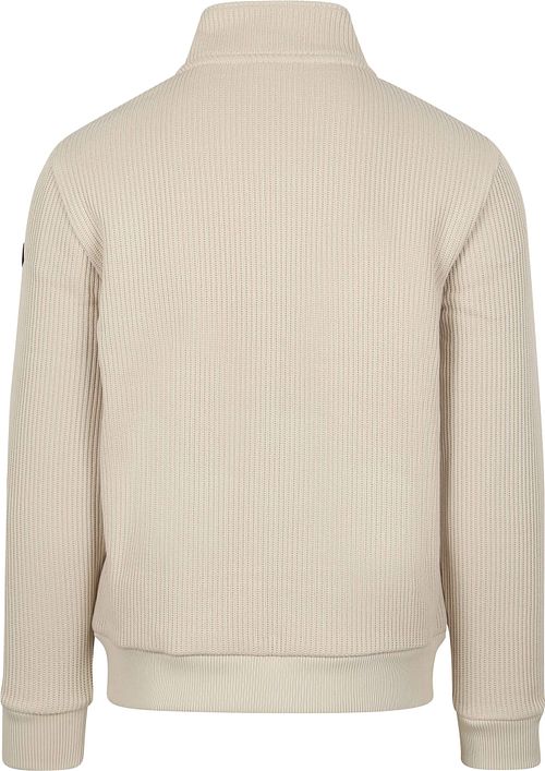 Gilet No Excess in maglia a coste ecru Product / Achterkant