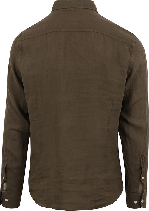 Hackett Overhemd Garment Linnen Groen Product / Achterkant