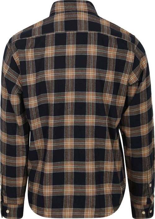 Marc O'Polo Skjorte Ternet Flannel Mørkeblå Product / Achterkant