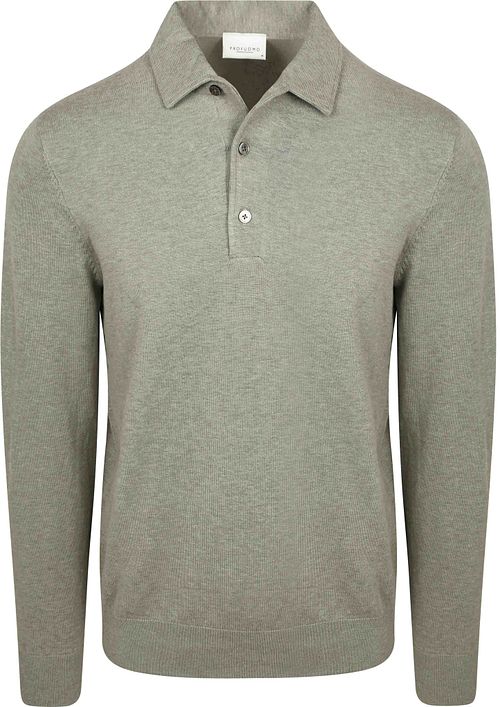 Profuomo Longsleeve Polo Luxury Basic Vert