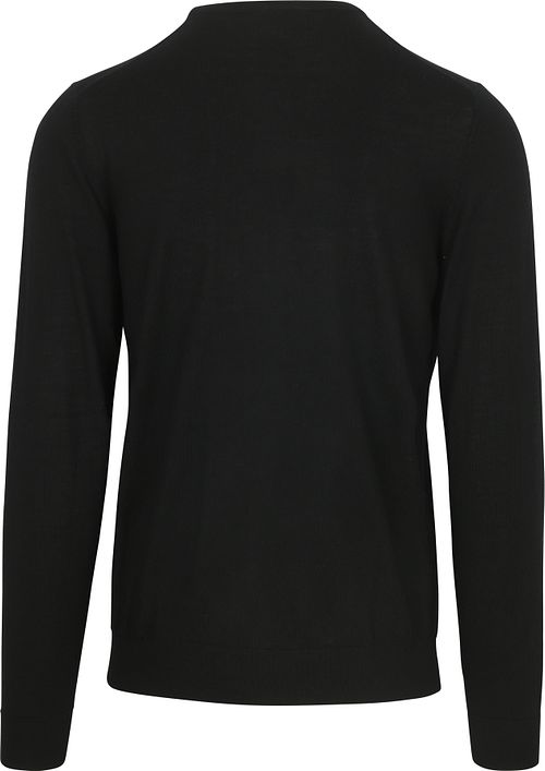 Profuomo Pullover Merino Wool Black Product / Achterkant