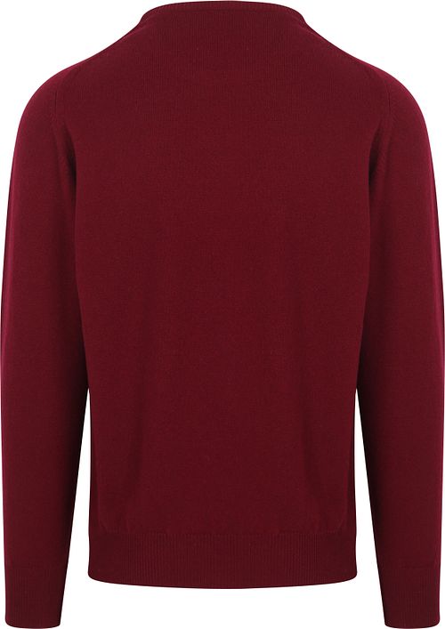 Pullover de lana de cordero William Lockie burdeos Product / Achterkant