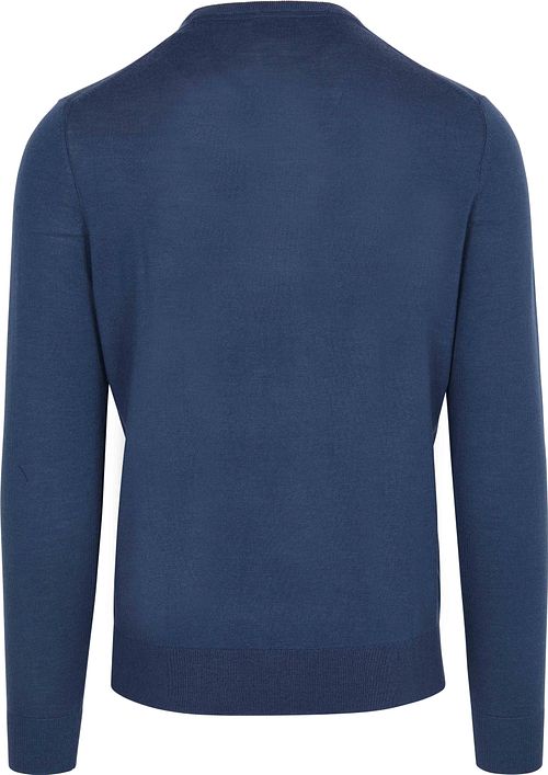 Suitable Merino Pullover Royalblå Product / Achterkant
