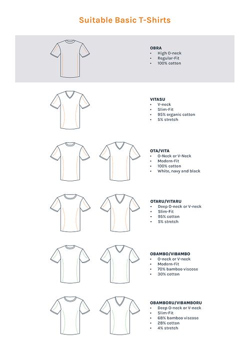 Suitable Obra T-Shirt z wysokim, okrągłym dekoltem Biały 6-pack Anders