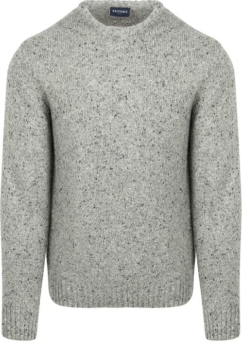 Suitable Pullover Donnegal Tweed Eco Wool Grau