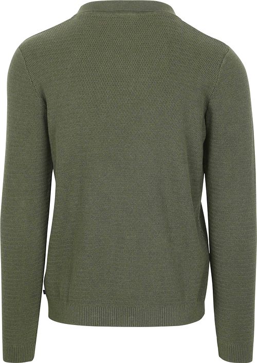 Suitable Trui Riva Structure Melange Groen Product / Achterkant