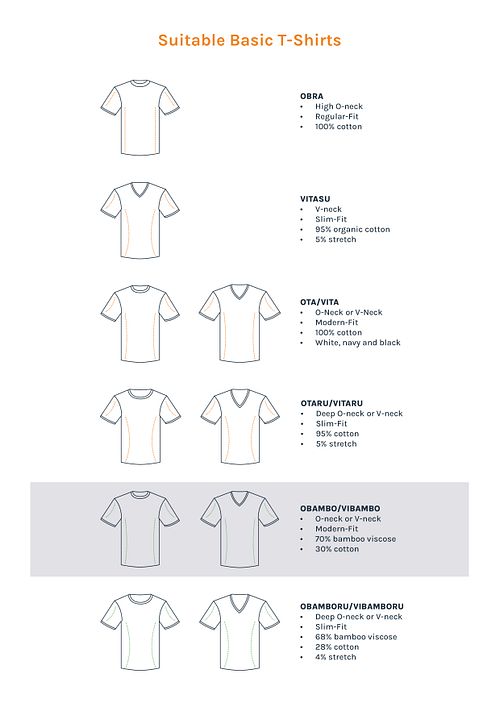 Suitable Vibamboru T-Shirts Tiefe V-Ausschnitt Weiß 4-Pack Anders