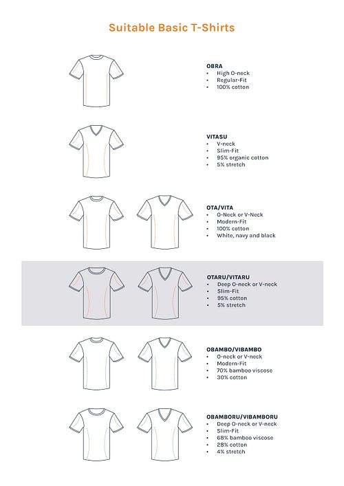 Suitable Vitaru T-shirt Djup V-ringning Vit 6-pack Anders