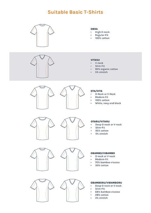Suitable Vitasu T-Shirt con scollo a V bianco confezione da 6 Anders