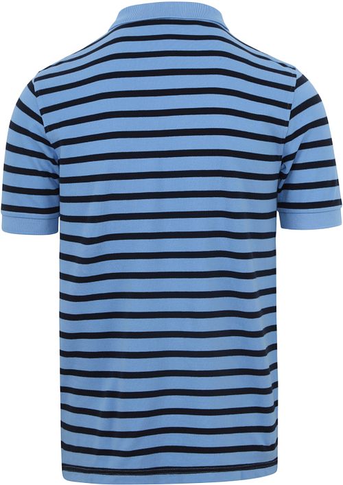 Sun68 Poloshirt Streifen Hellblau Product / Achterkant