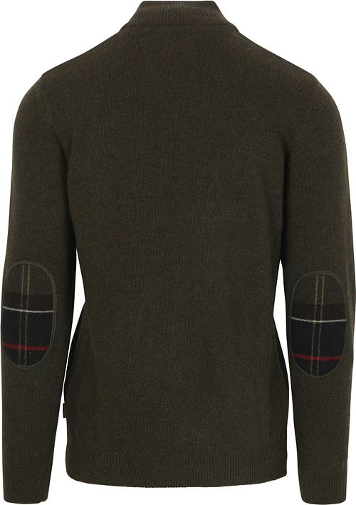 Barbour Halv Lynlås Trøje i Ulvegrøn Uld Product / Achterkant