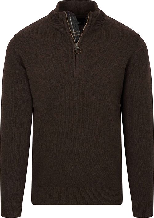 Barbour Holden Half Zip Trui Wol Dark Oak