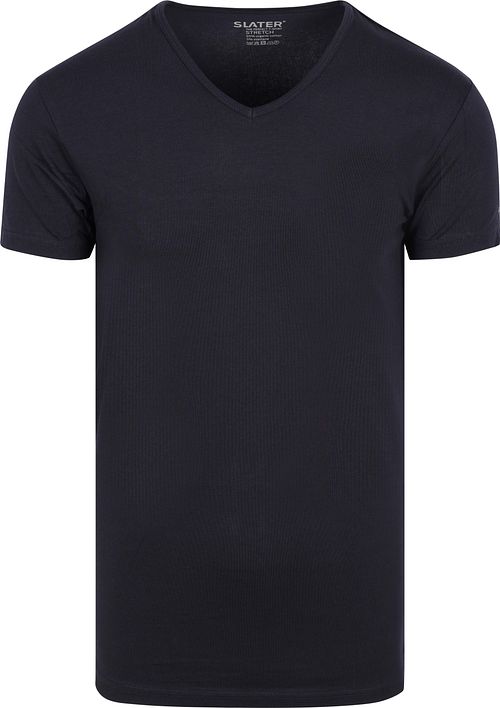 Slater confezione da 2 T-Shirt stretch con scollo a V Navy Product
