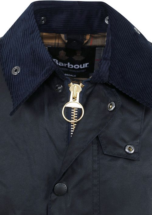 Chaqueta encerada Barbour Bedale azul marino Product / Detail