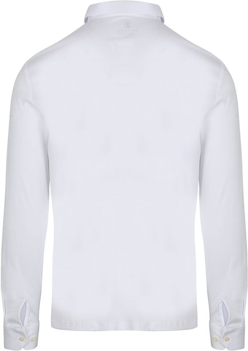 Desoto Longsleeve Poloshirt Essential White Product / Achterkant