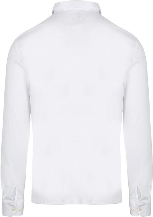 Desoto Polo a maniche lunghe Essential Bianco Product / Achterkant