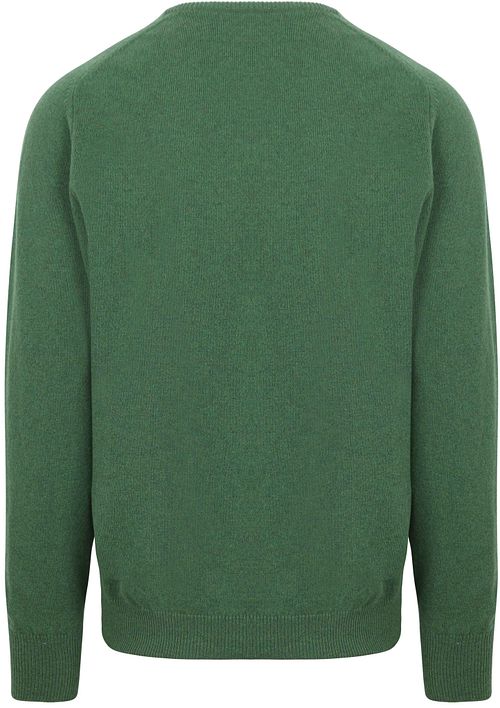 William Lockie V-hals Lambswool Groen Product / Achterkant
